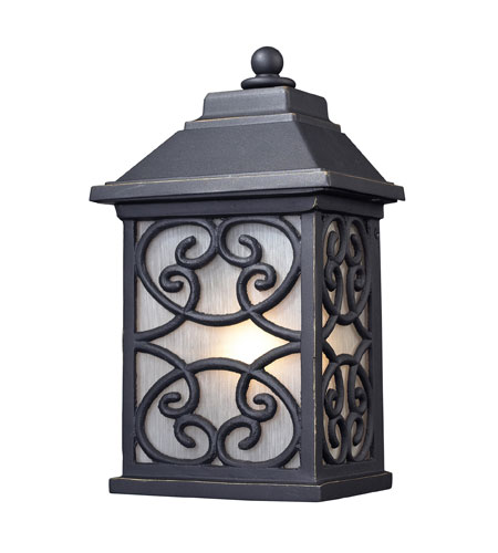 ELK Lighting Spanish Mission 1 Light Outdoor Sconce in Weathered Charcoal 42280/1