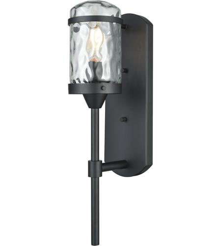ELK 45400/1 Torch 1 Light 17 inch Charcoal Black Outdoor Sconce photo