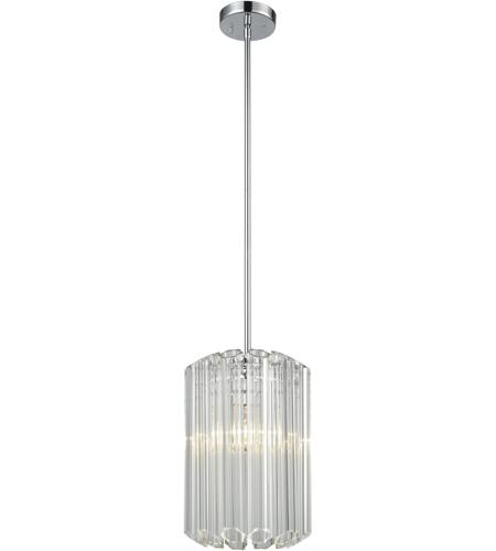 Glass Tube Pendant Light elk 46311 1 carrington 1 light 10 inch polished chrome pendant ceiling light