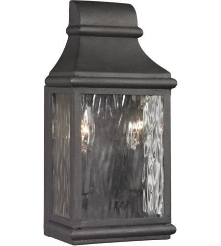 ELK 47070/2 Forged Jefferson 2 Light 11 inch Charcoal Outdoor Sconce photo