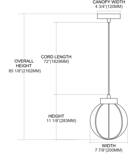 ELK 5137/1-LED Novelty LED 8 inch Satin Nickel Pendant Ceiling Light 5137_1-LED(drawing).jpg