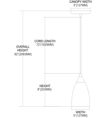ELK 527-1CY Pierra 1 Light 5 inch Satin Nickel Mini Pendant Ceiling Light in Candy, Standard, Incandescent 527-1cy_dwg.jpg