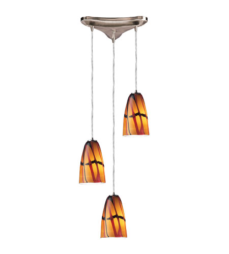 Fuego 3 Light Pendants in Satin Nickel 541 3JAS