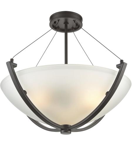 Roebling 3 Light 23 Inch Oil Rubbed Bronze Semi Flush Mount Ceiling Light