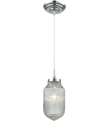 Elk 1 Dubois 1 Light 5 Inch Polished Chrome Mini Pendant Ceiling Light In Standard
