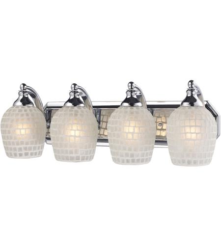 Vanity 4 Light Bathroom Vanity Lights in Polished Chrome 570 4C WHT