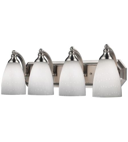 Vanity 4 Light Bathroom Vanity Lights in Satin Nickel 570 4N WH