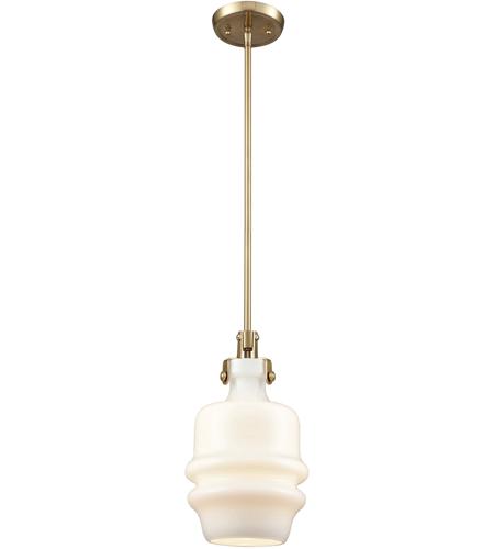 ELK 60110/1 Zumbia 1 Light 8 inch Satin Brass Mini Pendant Ceiling Light