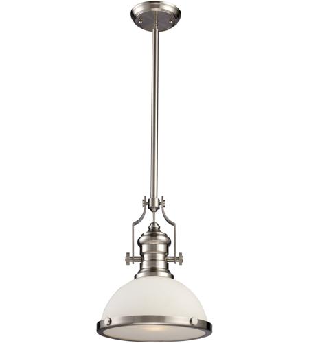 Elk 66123 1 Chadwick 1 Light 13 Inch Satin Nickel Pendant Ceiling