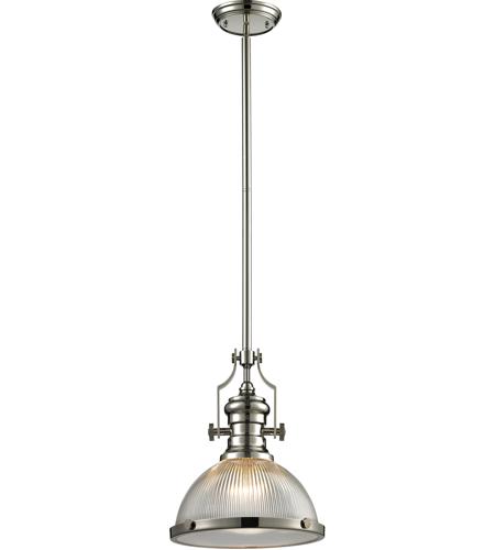Elk 66423-1 Chadwick 1-Light Pendant 14-Inch H By 13-Inch W Satin Nickel And Cappa Shell