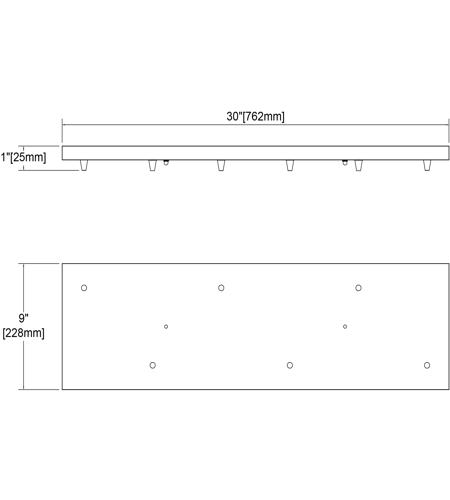 ELK 6RC-SB Pendant Options Satin Brass Linear Pan 6rc-sb_dwg.jpg