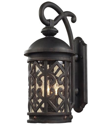 ELK 7202EW/71 Tuscany Coast 2 Light 18 inch Weathered Charcoal Outdoor Sconce photo