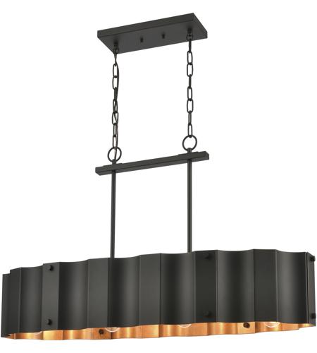 Clausten 37 Inch Black Gold Island Light Ceiling Light