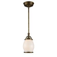 ELK 11045/1 Williamsport 1 Light 5 inch Vintage Brass Patina Pendant Ceiling Light thumb