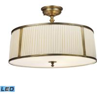 ELK 11055/4-LED Williamsport LED 20 inch Vintage Brass Patina Semi Flush Mount Ceiling Light photo thumbnail
