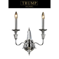 ELK 11202/2 CENTRAL PARK LINCOLN SQUARE 2 Light 13 inch Polished Nickel Sconce Wall Light photo thumbnail