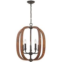 ELK 32141/5 Wood Arches 5 Light 20 inch Oil Rubbed Bronze,Red Oak Chandelier Ceiling Light photo thumbnail