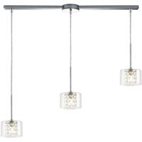 ELK 32302/3L Springvale 3 Light 36 inch Polished Chrome Pendant Ceiling Light in Linear with Recessed Adapter photo thumbnail