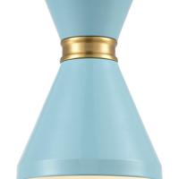 ELK 46523/1 Modley 1 Light 7 inch Pastel Blue with Brushed Brass Mini Pendant Ceiling Light 46523_1_alt1.jpg thumb