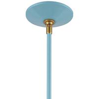 ELK 46523/1 Modley 1 Light 7 inch Pastel Blue with Brushed Brass Mini Pendant Ceiling Light 46523_1_alt4.jpg thumb