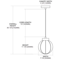 ELK 5137/1-LED Novelty LED 8 inch Satin Nickel Pendant Ceiling Light 5137_1-LED(drawing).jpg thumb