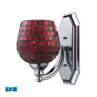 ELK 570-1C-CPR-LED Vanity LED 5 inch Polished Chrome Bath Bar Wall Light in Copper Mosaic Glass, 1 photo thumbnail