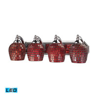 ELK 570-4C-CPR-LED Vanity LED 27 inch Polished Chrome Bath Bar Wall Light in Copper Mosaic Glass, 4 photo thumbnail