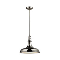 ELK 57031/1 Rutherford 1 Light 15 inch Polished Nickel Pendant Ceiling Light photo thumbnail