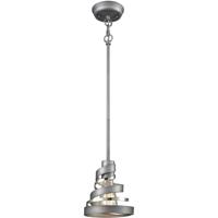 ELK 65191/1-LA Zabrina 1 Light 7 inch Polished Nickel with Weathered Zinc Mini Pendant Ceiling Light in Recessed Adapter Kit photo thumbnail