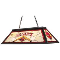 Elk 4 Tiffany Lighting 4 Light 44 Inch Tiffany Bronze Island Light Ceiling Light In Incandescent Red Billiard Motif