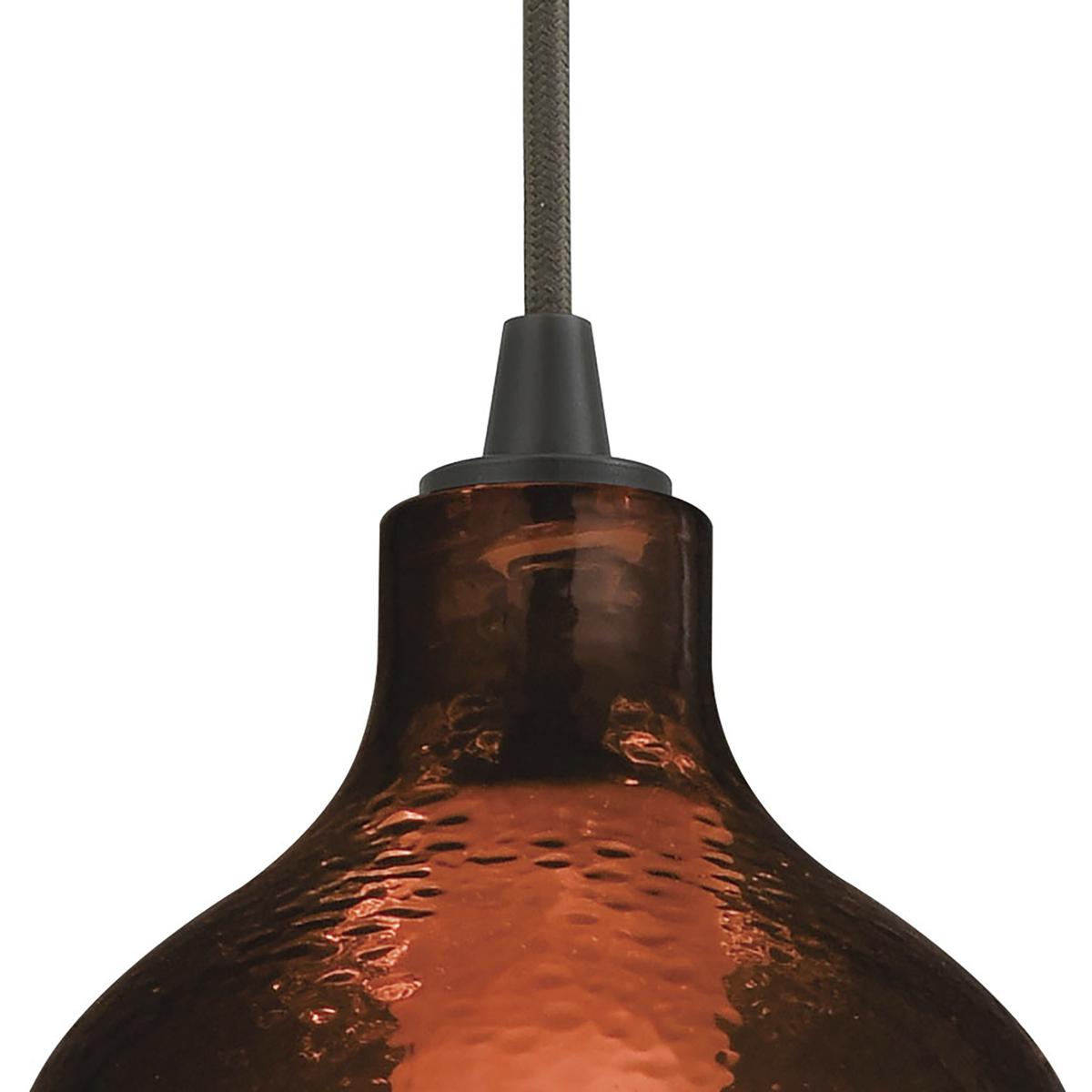 ELK Lighting 10571/1 Hammered Glass Mini Pendant Oil Rubbed Bronze eBay