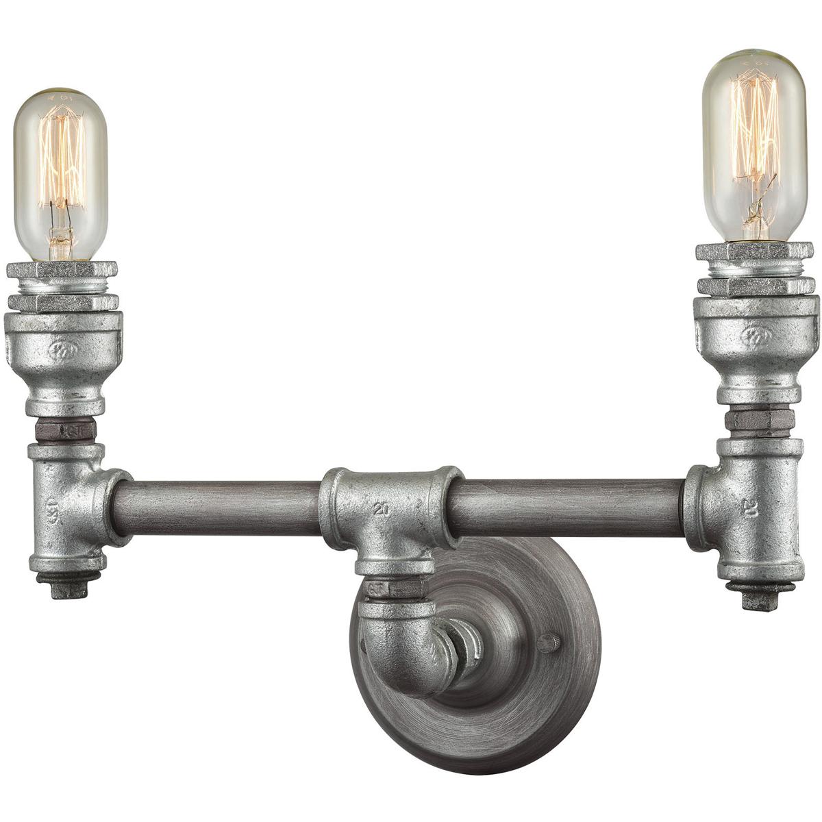 ELK Lighting 10683/2 Cast Iron Pipe Bathroom Vanity Light eBay