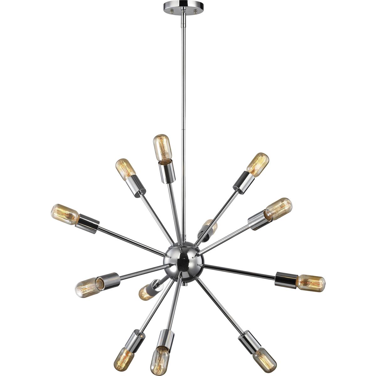 Lighting New York 46234/12 ELK Delphine 12 Light 27 inch Polished Chrome Chandelier Ceiling Light 46
