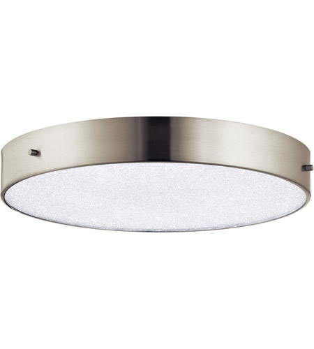 Elan 83786 Crystal Moon Led Brushed Nickel Semi Flush Mount Ceiling Light