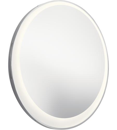 Elan 84077 Optice 30 X 27 inch Chrome Wall Mirror, Offset Round 