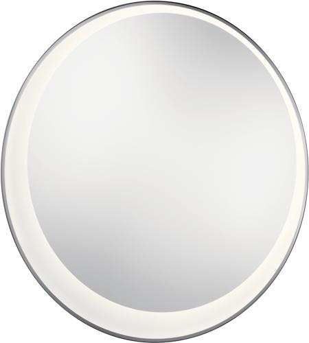 Elan 84077 Optice 30 X 27 inch Chrome Wall Mirror, Offset Round 84077_Front.jpg