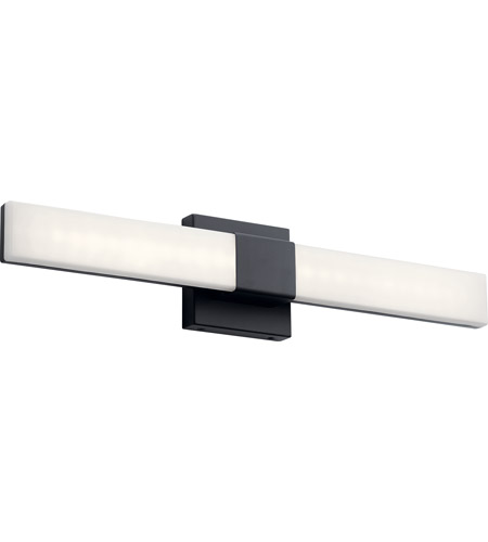 Elan 84187 Neltev LED 24 inch Matte Black Linear Bath Wall Light, Medium