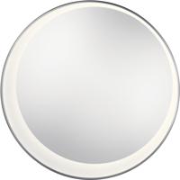 Elan 84077 Optice 30 X 27 inch Chrome Wall Mirror, Offset Round 84077_Front.jpg thumb