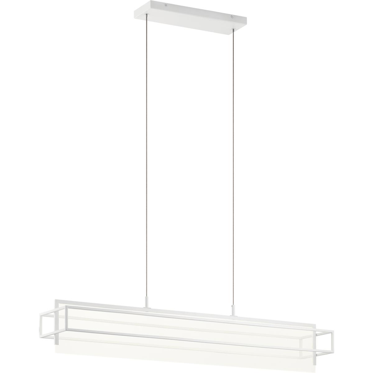 Elan 84051WH Vega LED 8 inch White Chandelier Ceiling Light, Linear (Single)