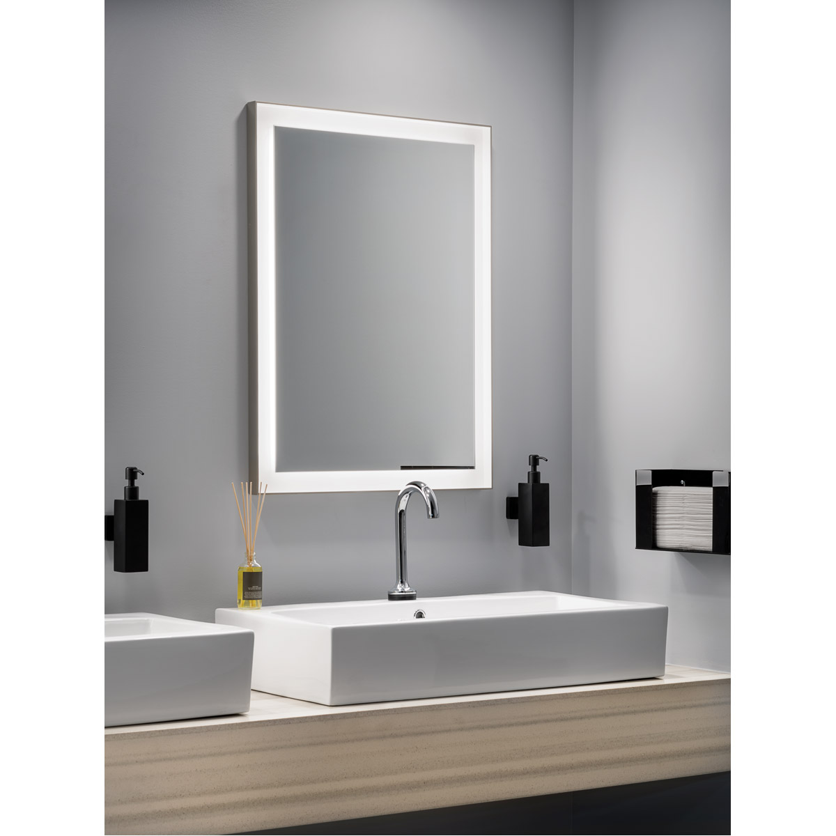 Elan A Kichler Company 84168 Ryame 32 X 24 inch Silver Matte Lighted