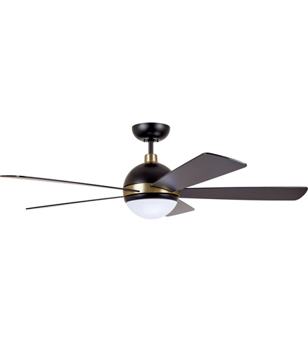 Emerson Cf235bq Astor 52 Inch Barbebque Black With Satin Gold Accents With Barbeque Black Blades Indoor Ceiling Fan