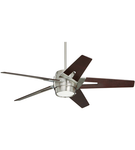 Emerson Cf550ldmbs Luxe Eco 54 Inch Brushed Steel With Dark Mahogany Blades Indoor Ceiling Fan