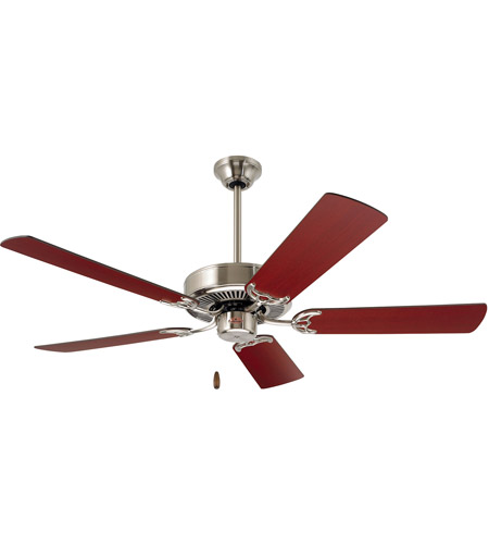 Emerson Cf700bs Builder 52 Inch Brushed Steel With Dark Cherry Mahogany Blades Indoor Ceiling Fan Pro Series