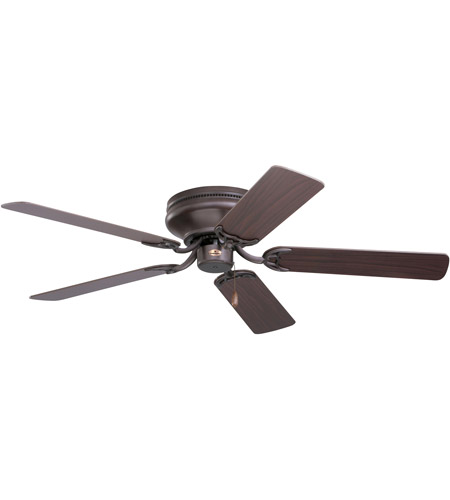Medium Oak Blades Indoor Ceiling Fan, 52 Inch Flush Mount Ceiling Fan
