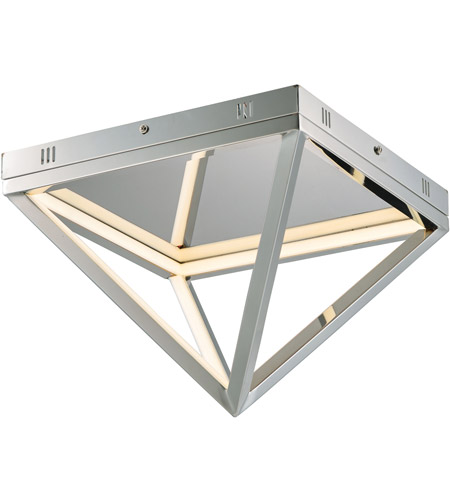 Pyramid Led 12 Inch Polished Chrome Flush Mount Ceiling Light