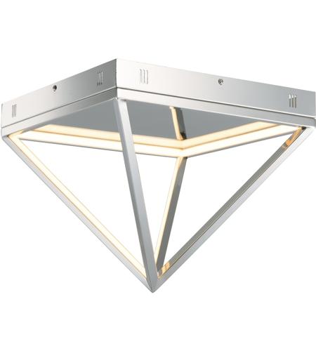 Pyramid Led 16 Inch Polished Chrome Flush Mount Ceiling Light