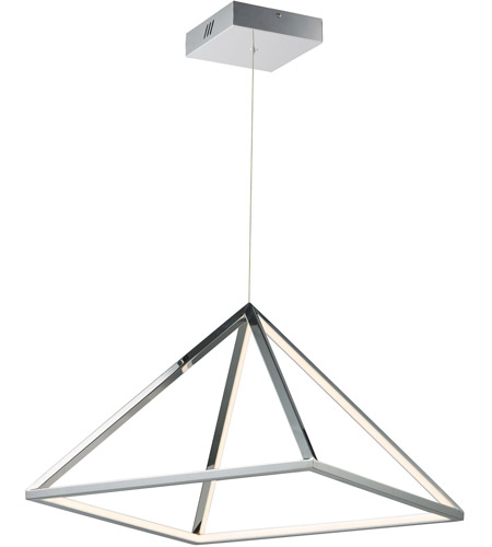 Pyramid Led 20 Inch Polished Chrome Single Pendant Ceiling Light