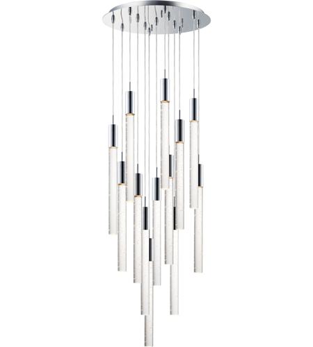 Et2 E22878 91pc Big Fizz Led 20 Inch Polished Chrome Multi Light Pendant Ceiling Light