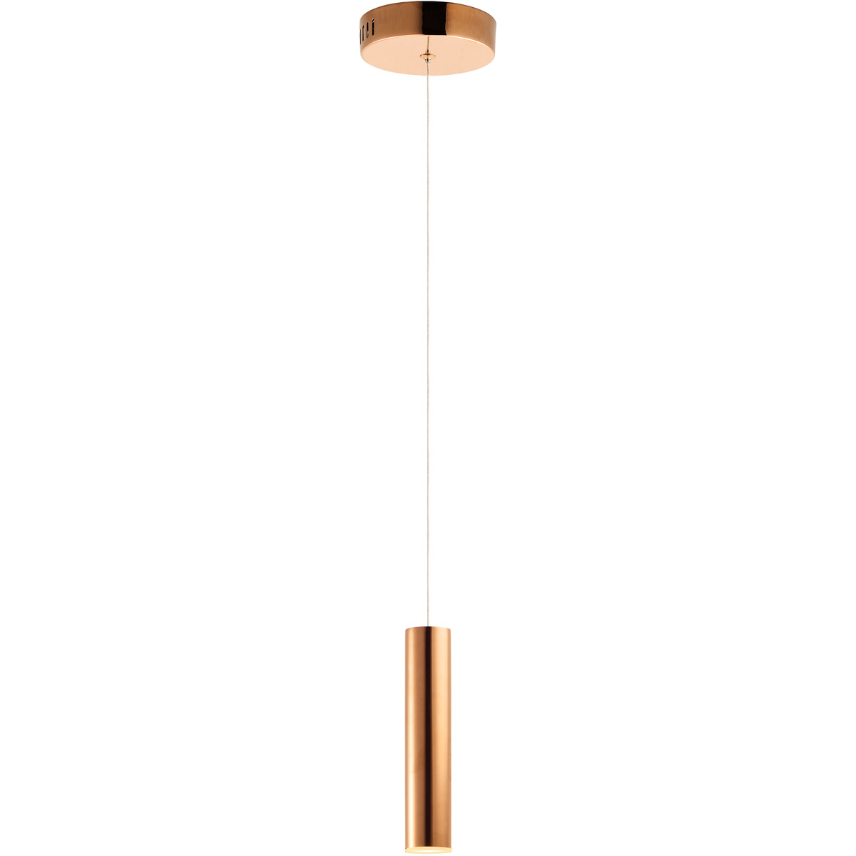 ET2 E10005-RG Flute LED 2.5 inch Rose Gold Mini Pendant Ceiling Light