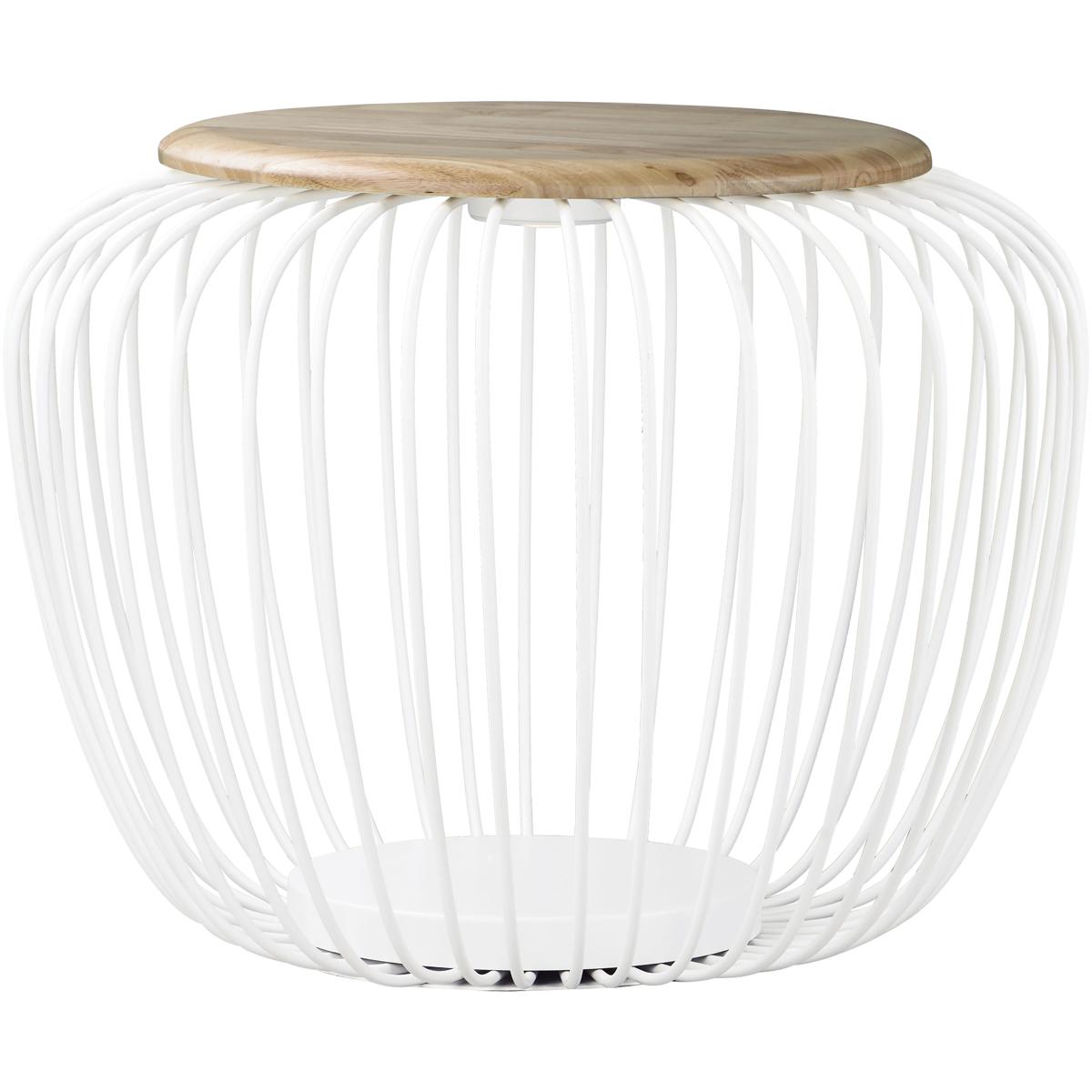 ET2 E20578-WTNW Cage 18.75 inch White and Navaho White Ottoman